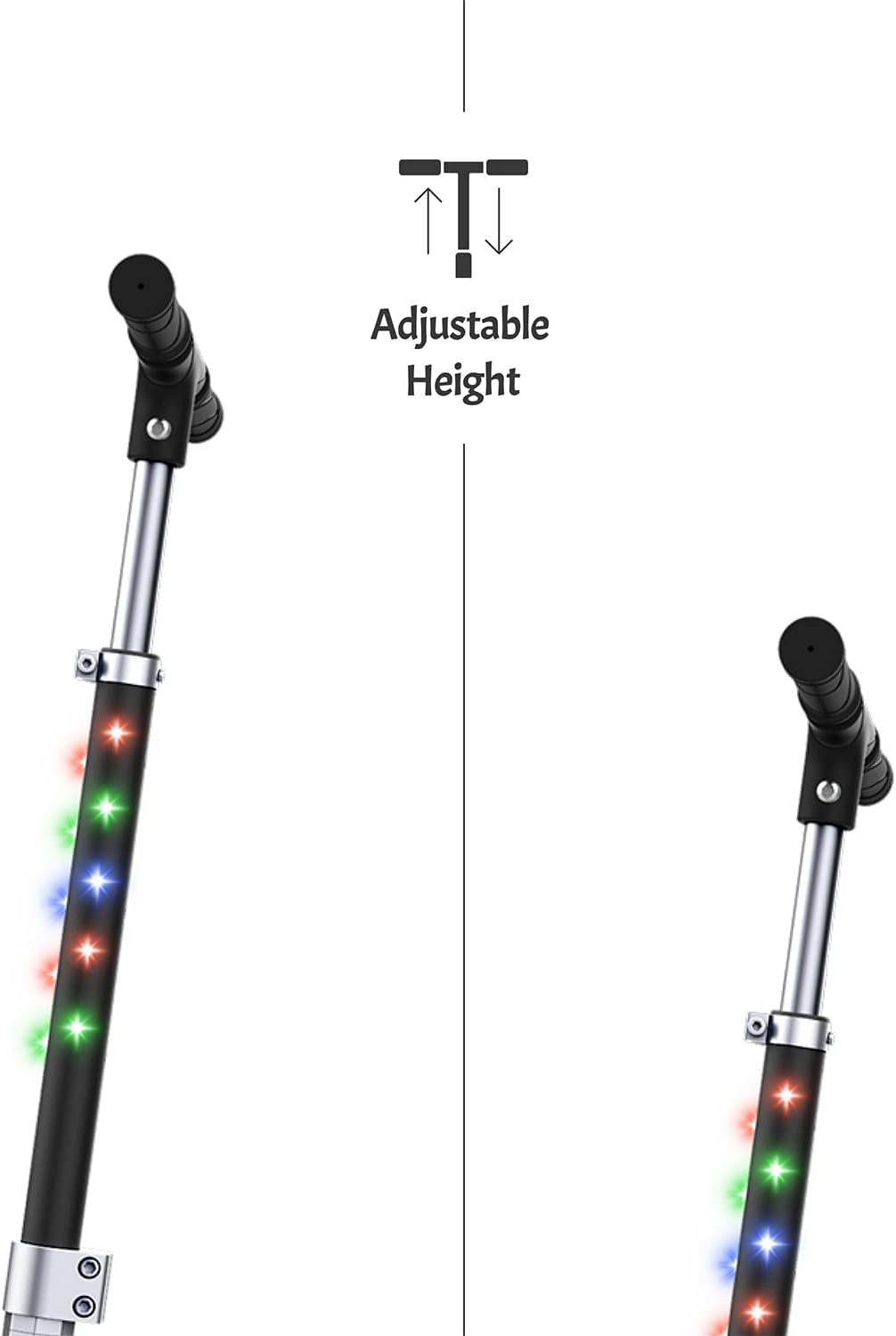 Jetson Jupiter Jumbo 2-Wheel Kick Scooter, Sturdy Wide Deck, Height Adjustable Handlebar, Rear Brake, Easy-Folding Mechanism, 8 inch wheels