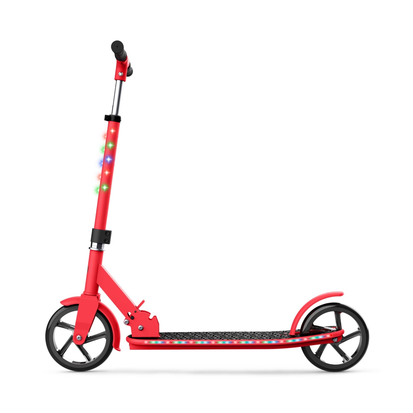 Jetson Jupiter Jumbo 2-Wheel Kick Scooter, Sturdy Wide Deck, Height Adjustable Handlebar, Rear Brake, Easy-Folding Mechanism, 8 inch wheels